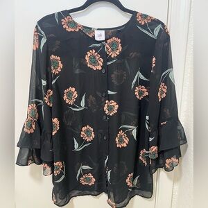 Cabi floral blouse